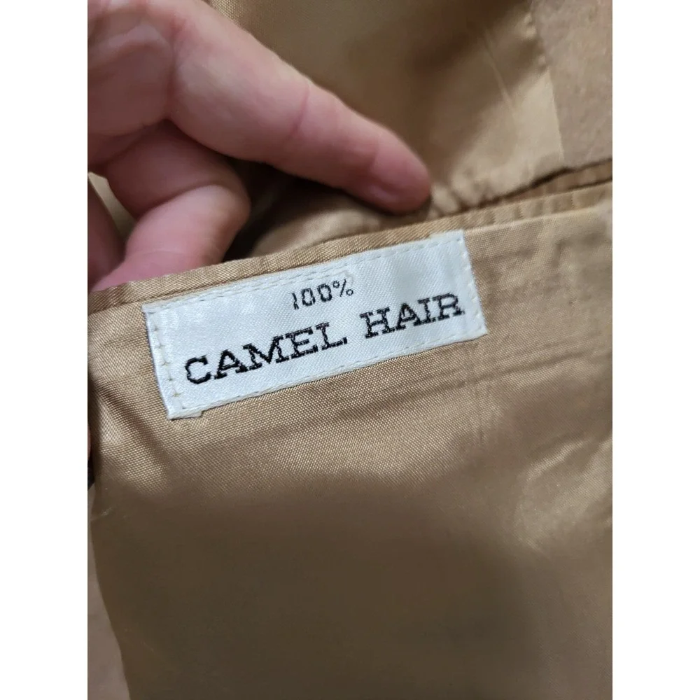 Vtg Marshall & Reed Beige 100% Camel Hair 2 Button Sportcoat Suitcoat Sz 40